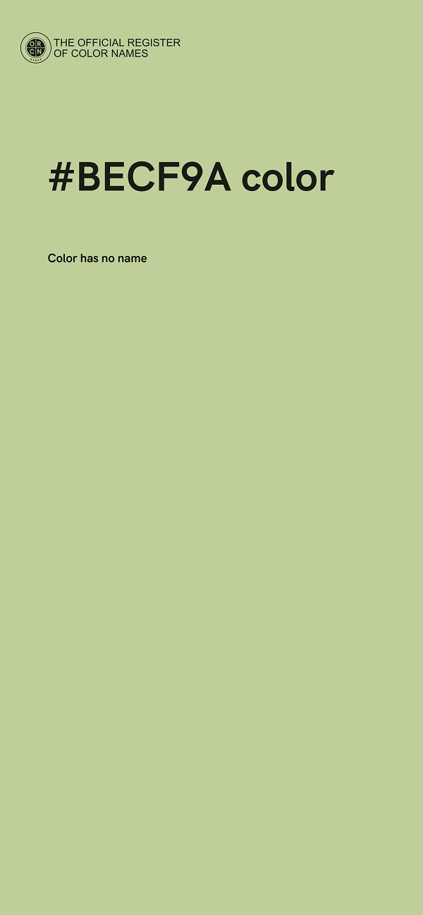 #BECF9A color image