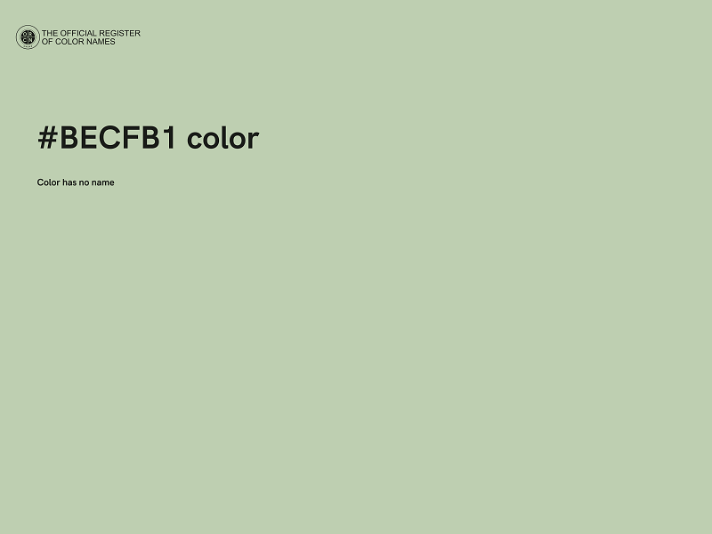 #BECFB1 color image