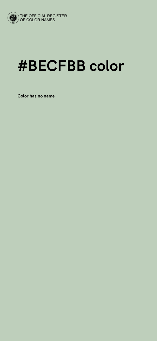 #BECFBB color image