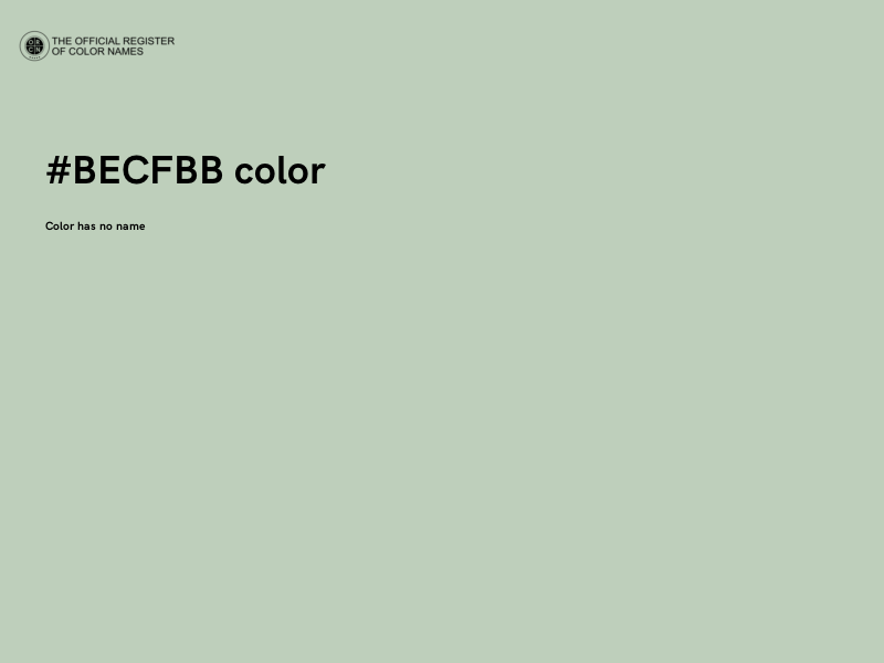 #BECFBB color image
