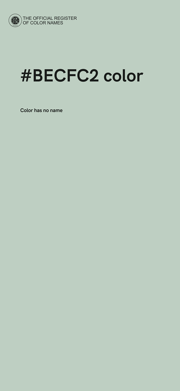 #BECFC2 color image