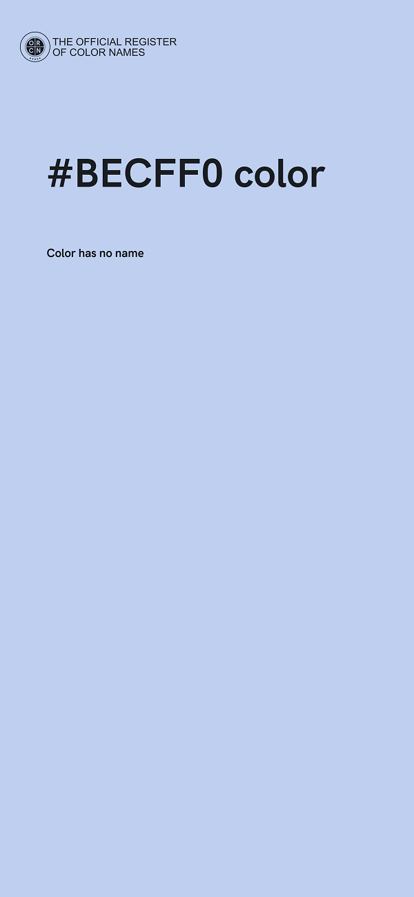 #BECFF0 color image