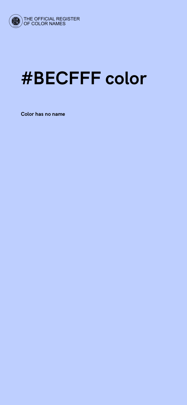 #BECFFF color image