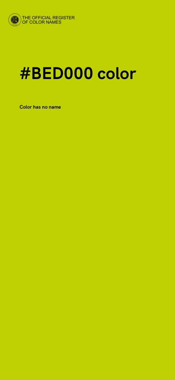 #BED000 color image