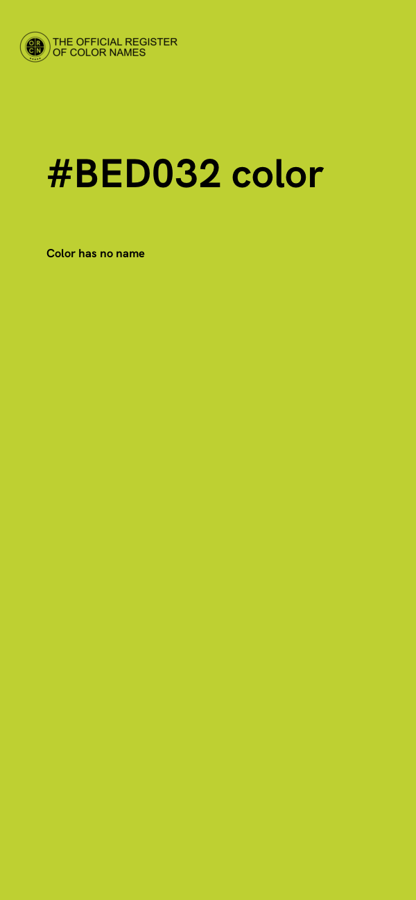 #BED032 color image