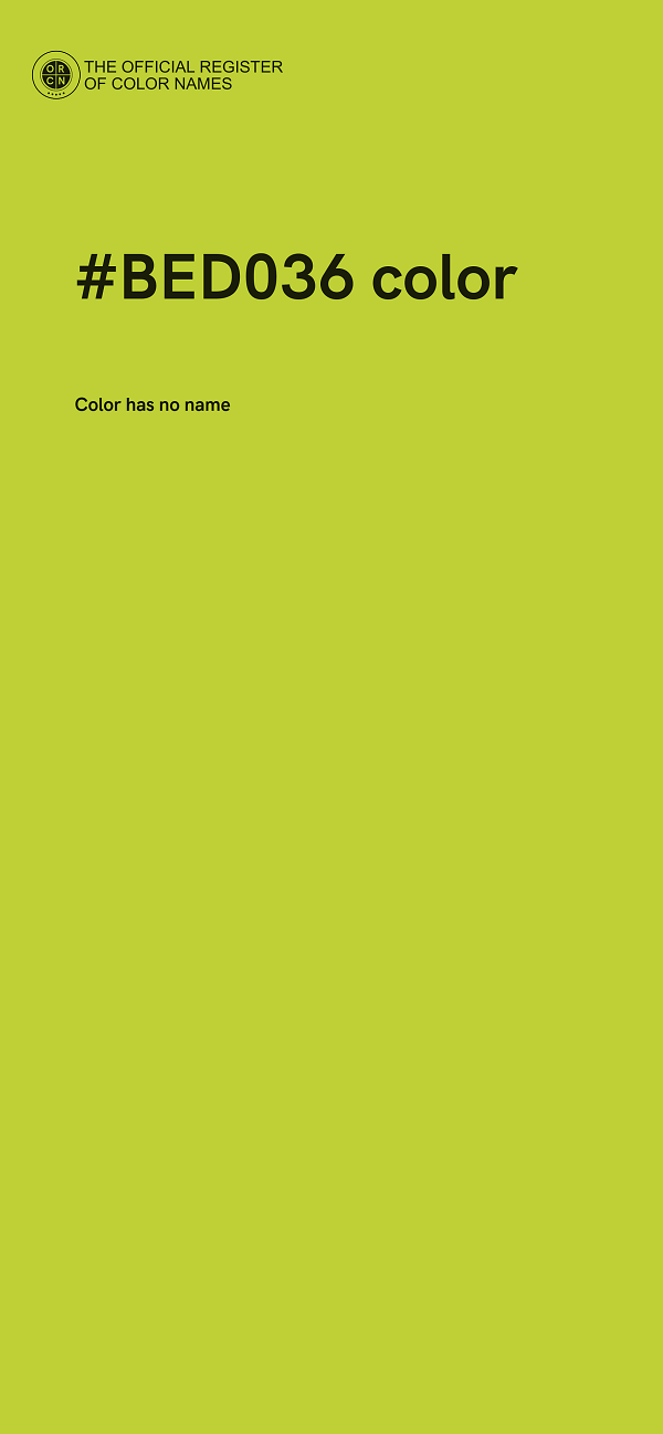 #BED036 color image