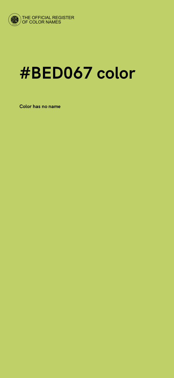 #BED067 color image