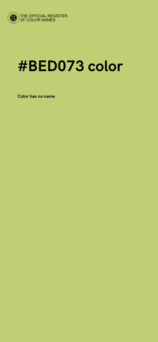 #BED073 color image