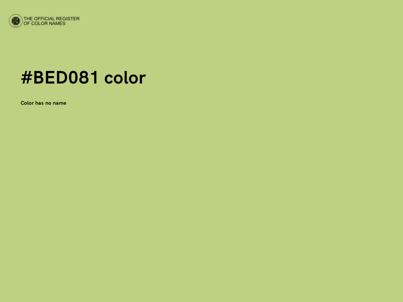 #BED081 color image