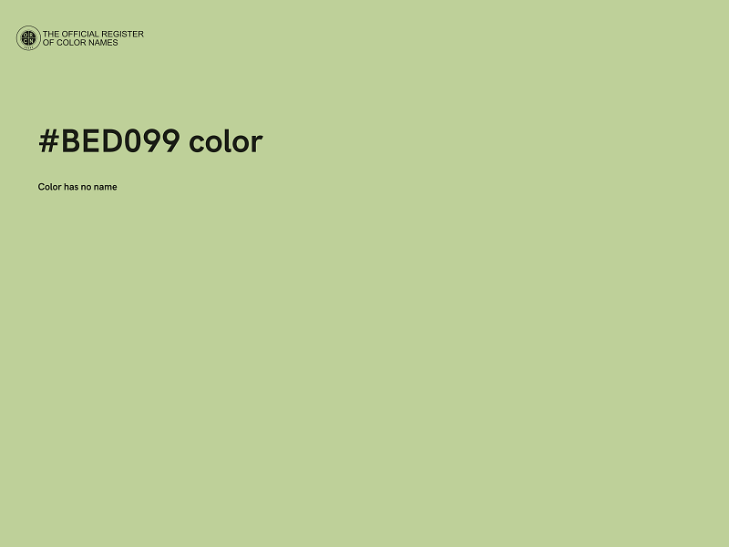 #BED099 color image
