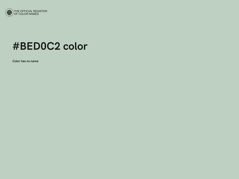 #BED0C2 color image