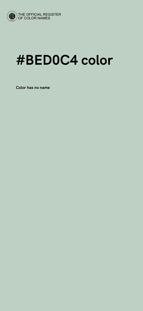 #BED0C4 color image