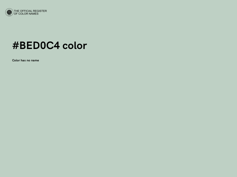 #BED0C4 color image