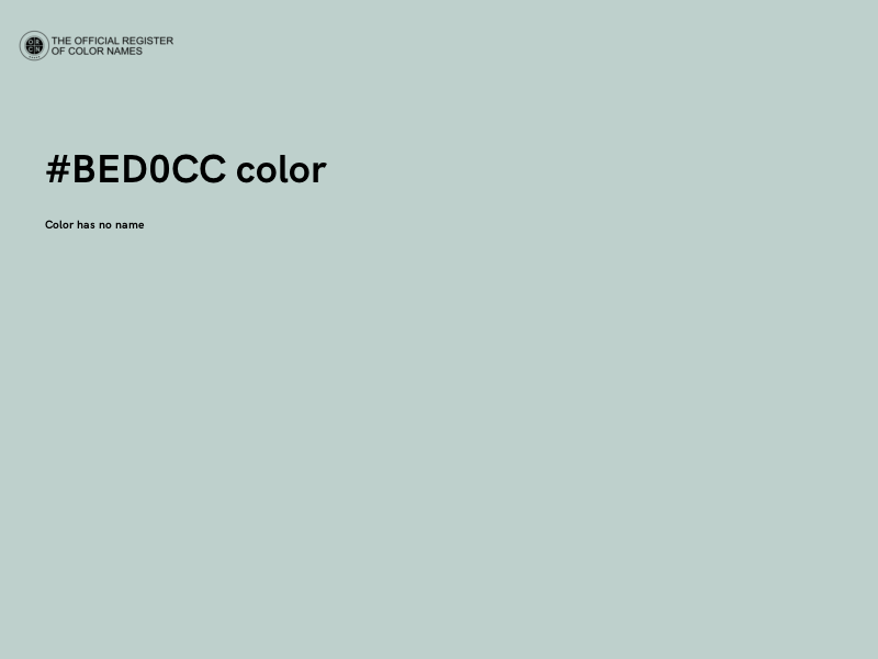 #BED0CC color image