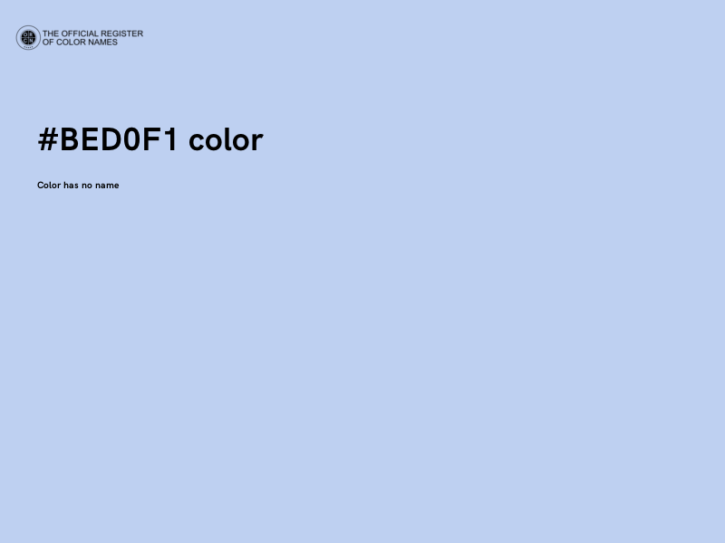 #BED0F1 color image