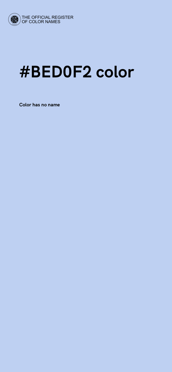 #BED0F2 color image