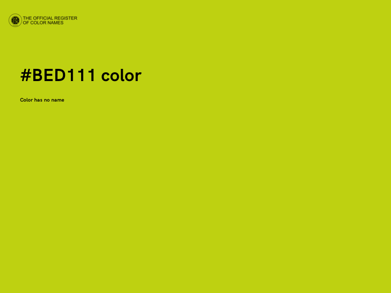 #BED111 color image