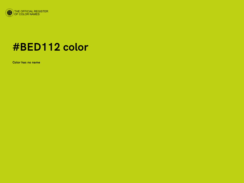 #BED112 color image