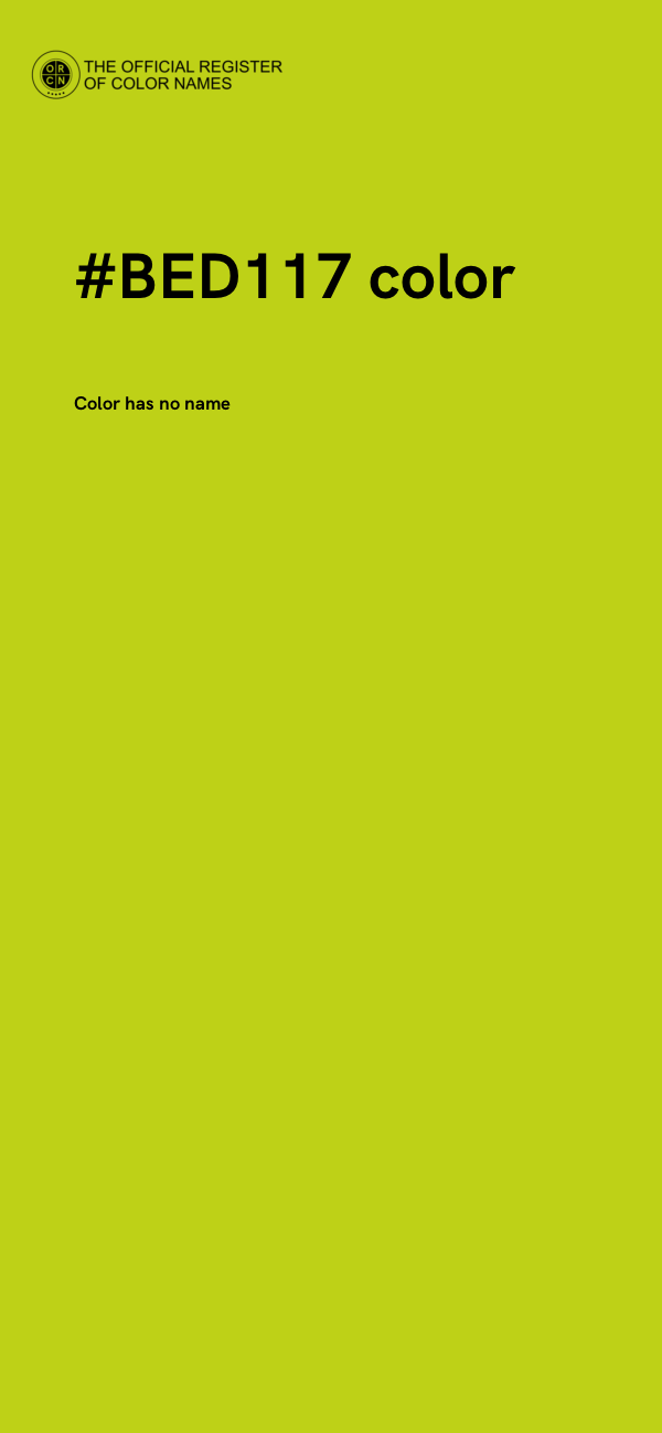#BED117 color image