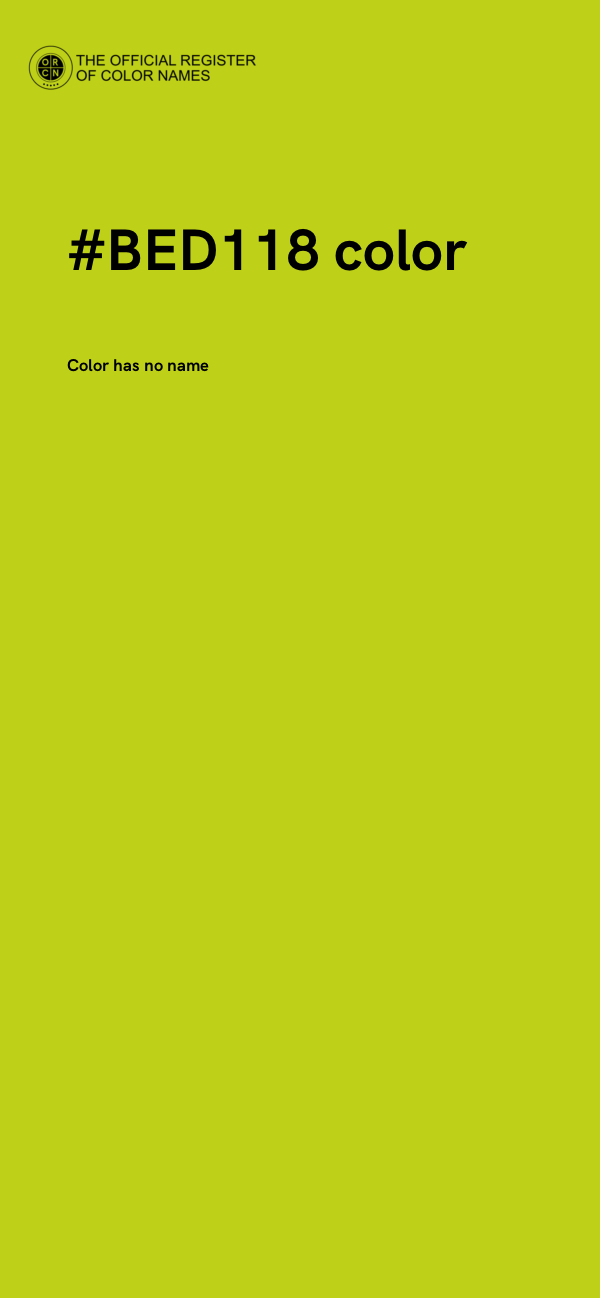 #BED118 color image