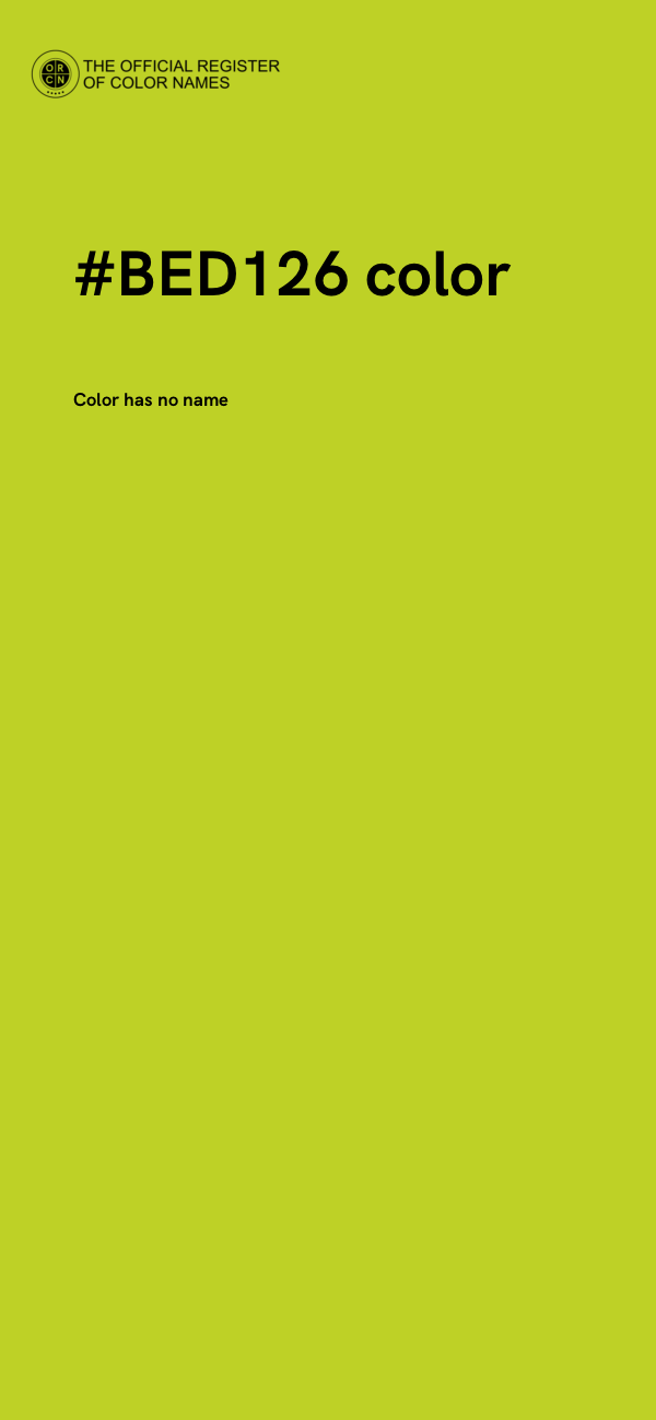 #BED126 color image