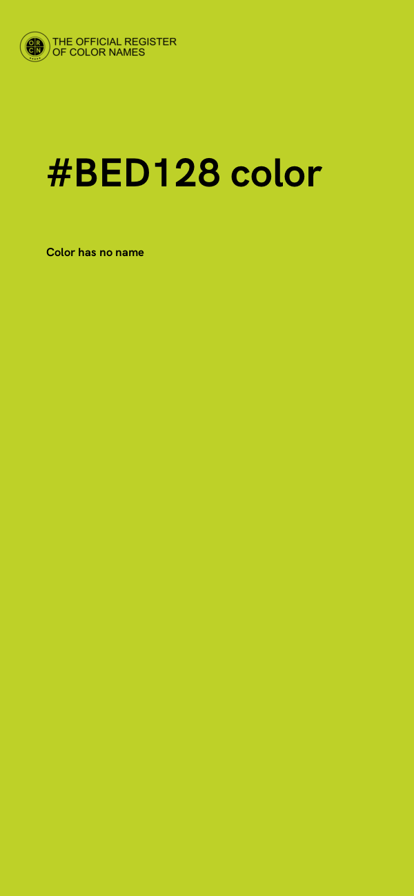#BED128 color image
