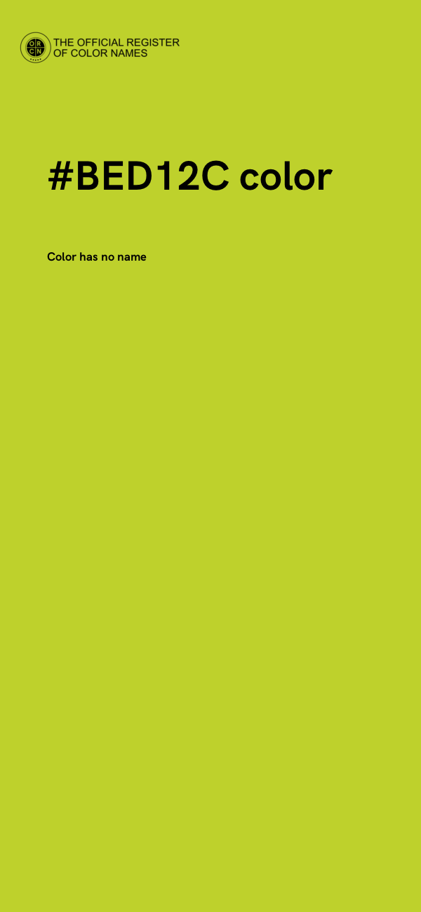 #BED12C color image