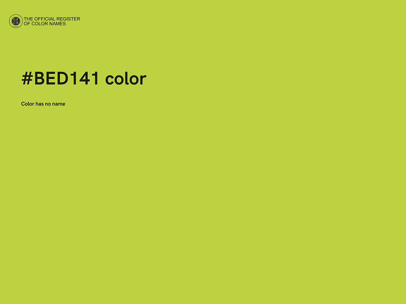 #BED141 color image