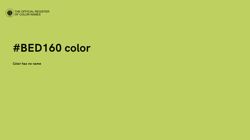#BED160 color image