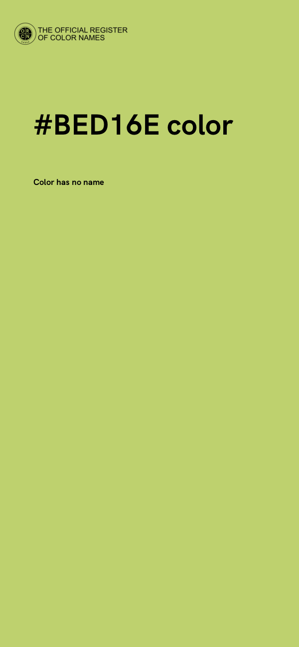 #BED16E color image