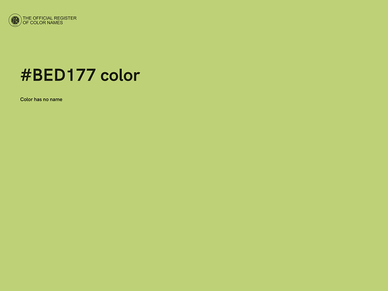 #BED177 color image