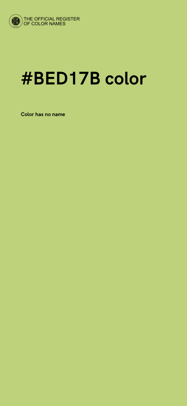 #BED17B color image