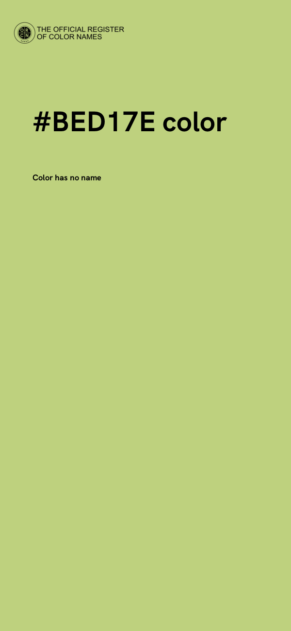#BED17E color image