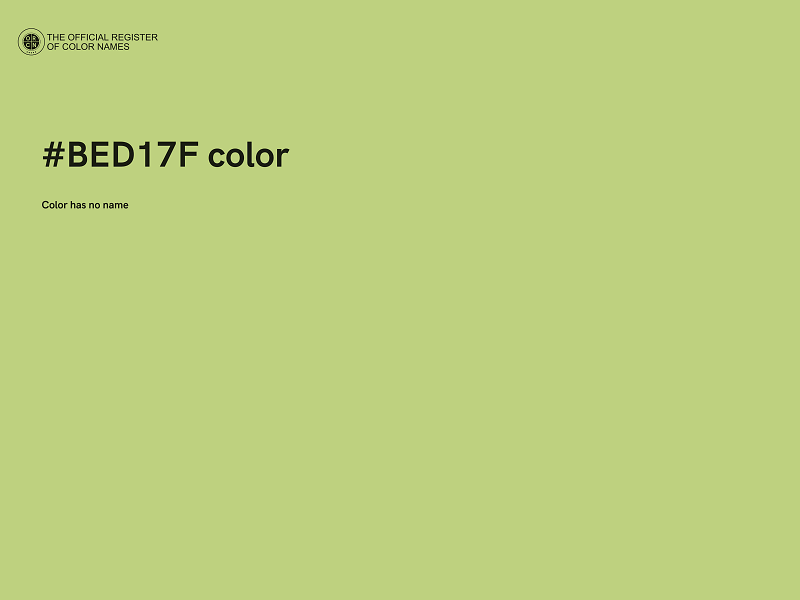 #BED17F color image