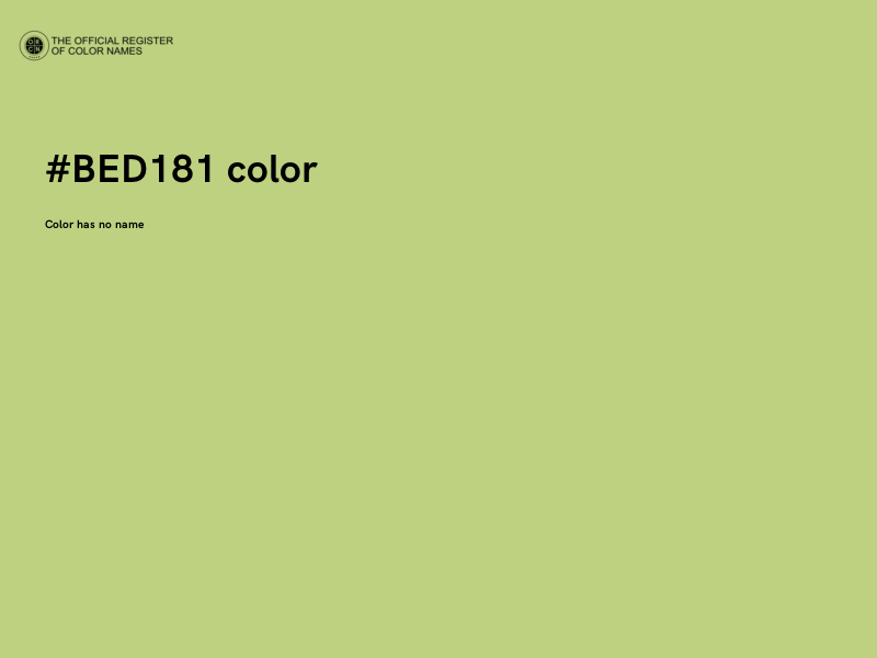 #BED181 color image
