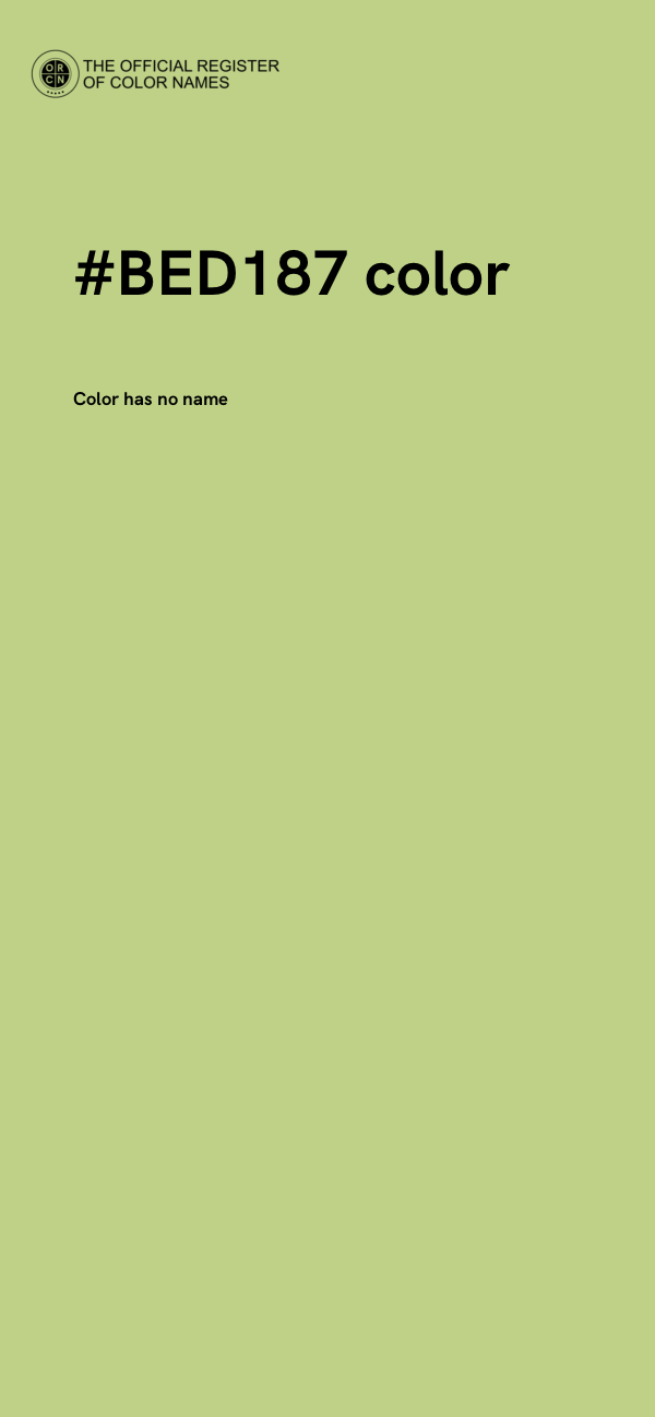 #BED187 color image