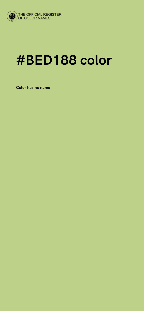 #BED188 color image