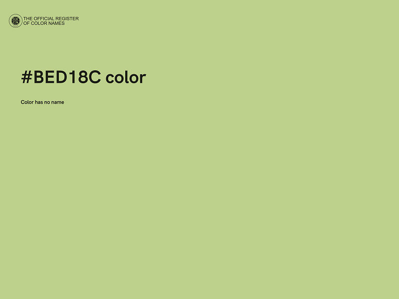 #BED18C color image