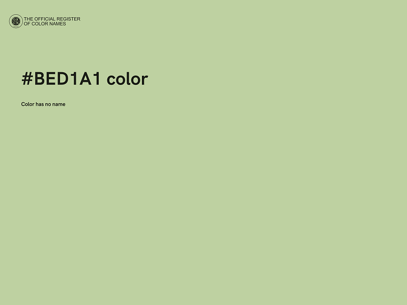 #BED1A1 color image