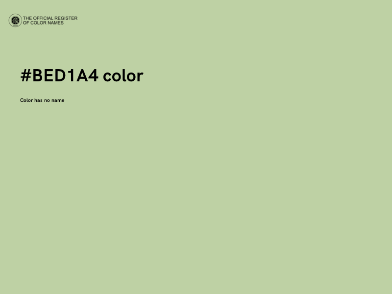 #BED1A4 color image