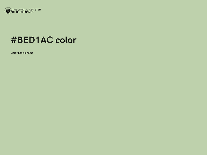 #BED1AC color image