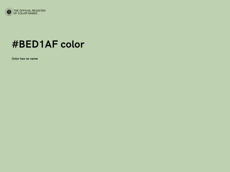 #BED1AF color image