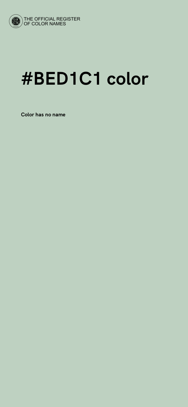 #BED1C1 color image