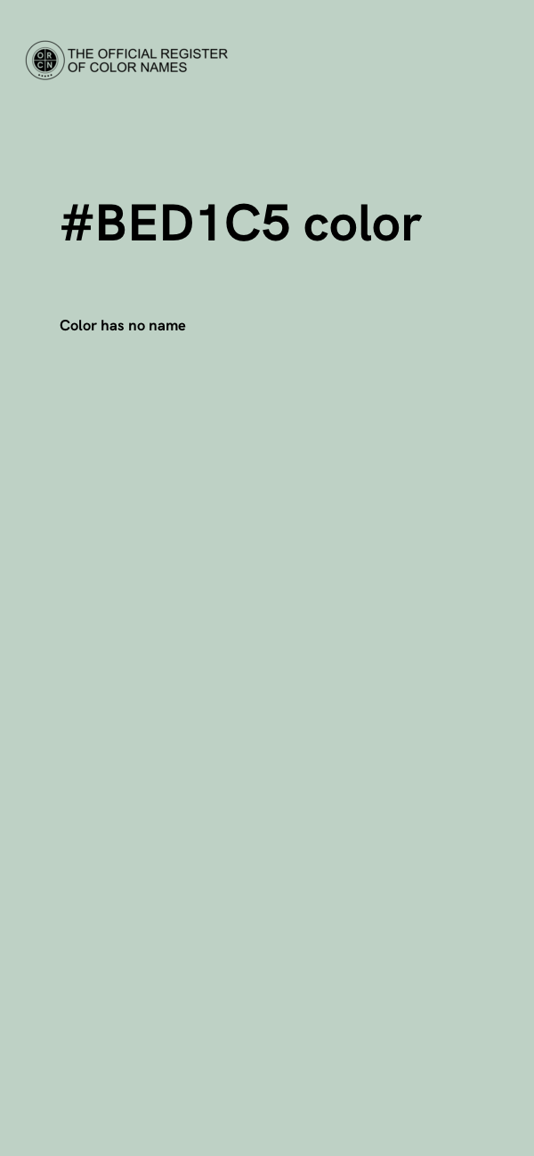 #BED1C5 color image