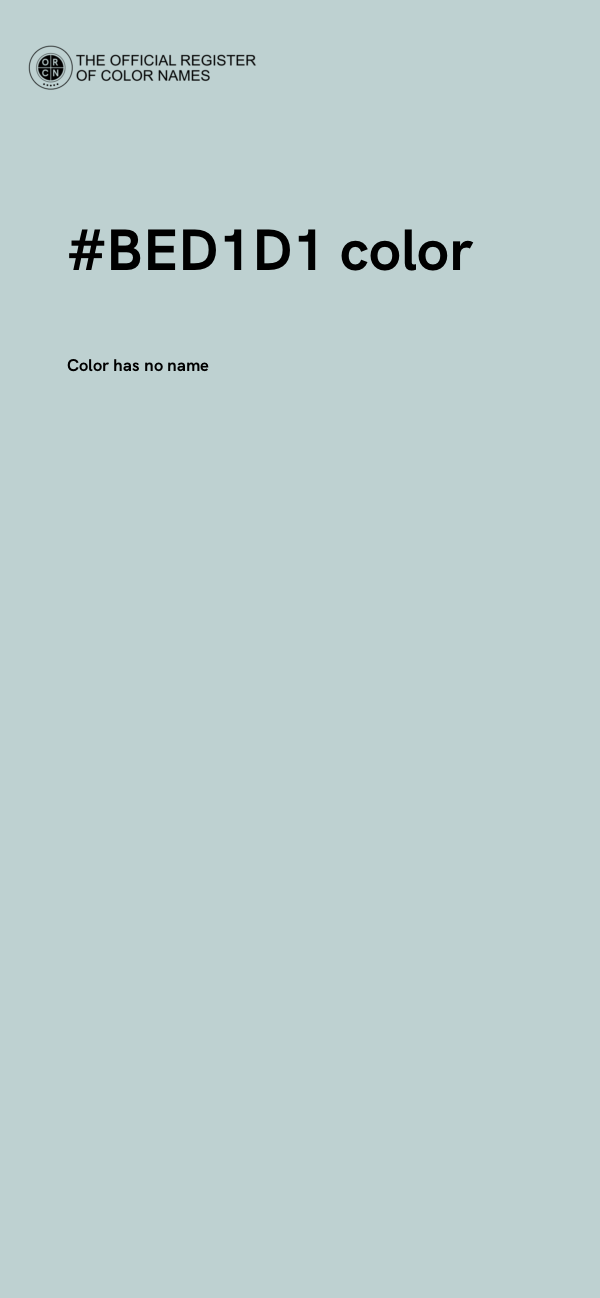 #BED1D1 color image