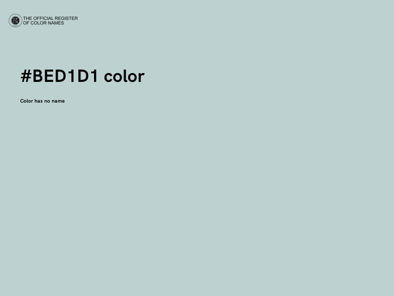 #BED1D1 color image