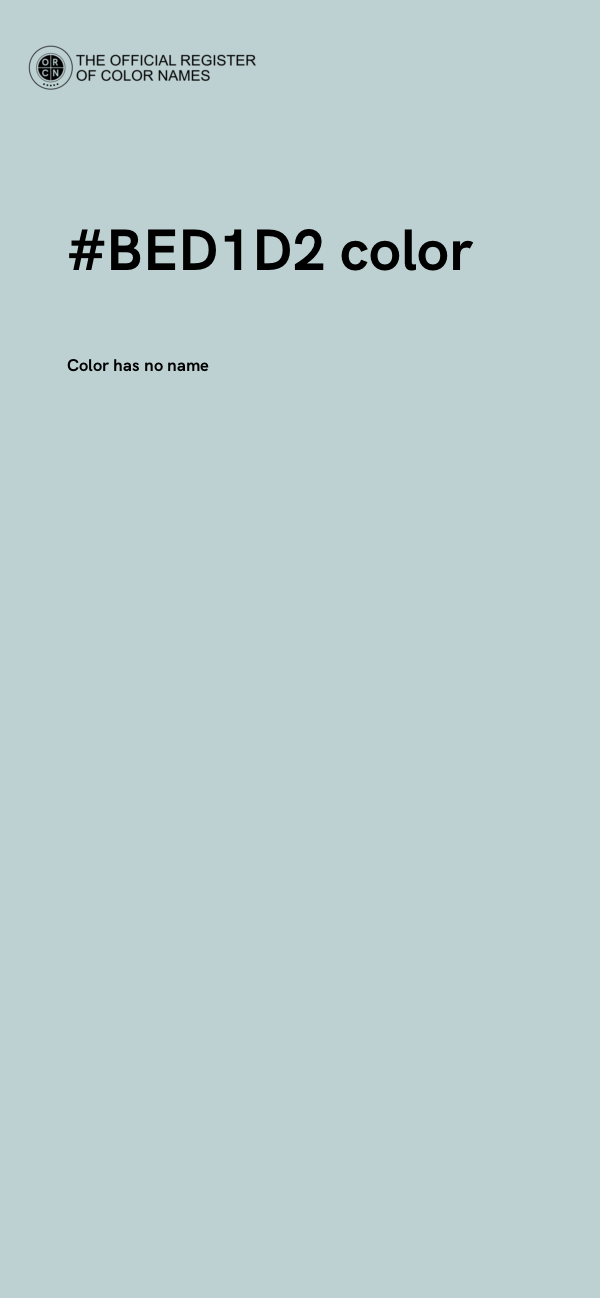 #BED1D2 color image