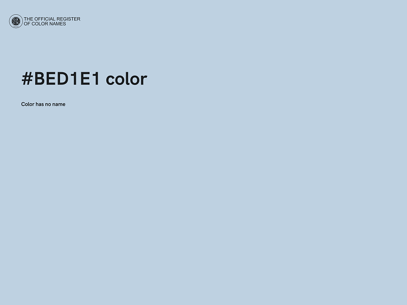 #BED1E1 color image