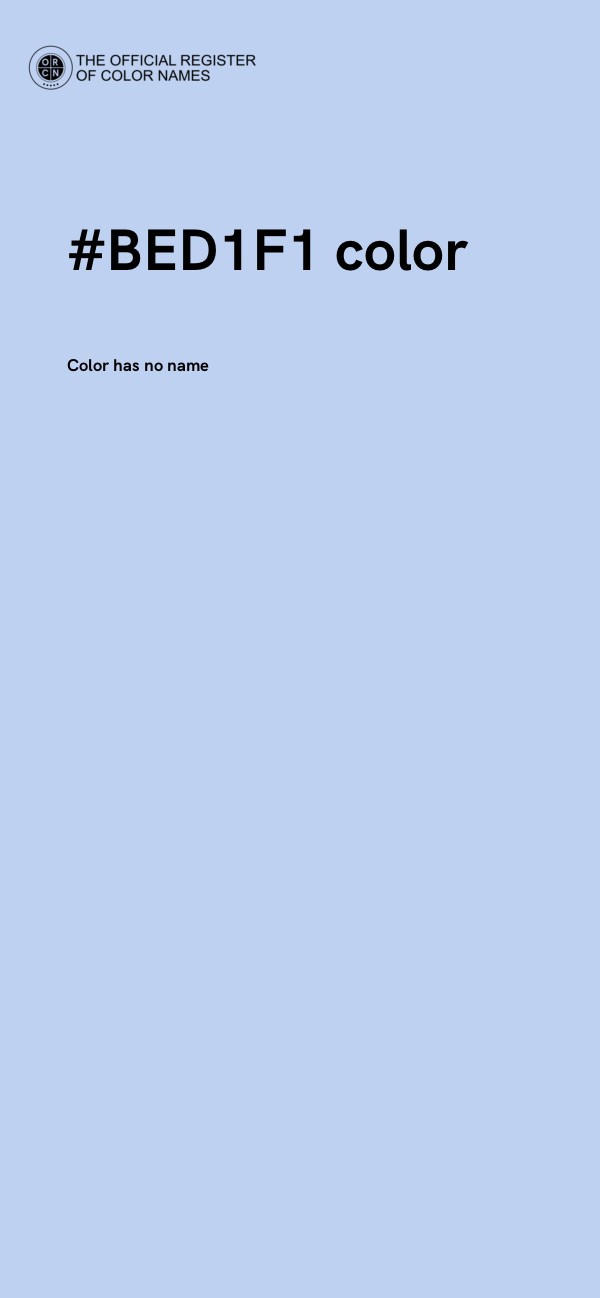 #BED1F1 color image