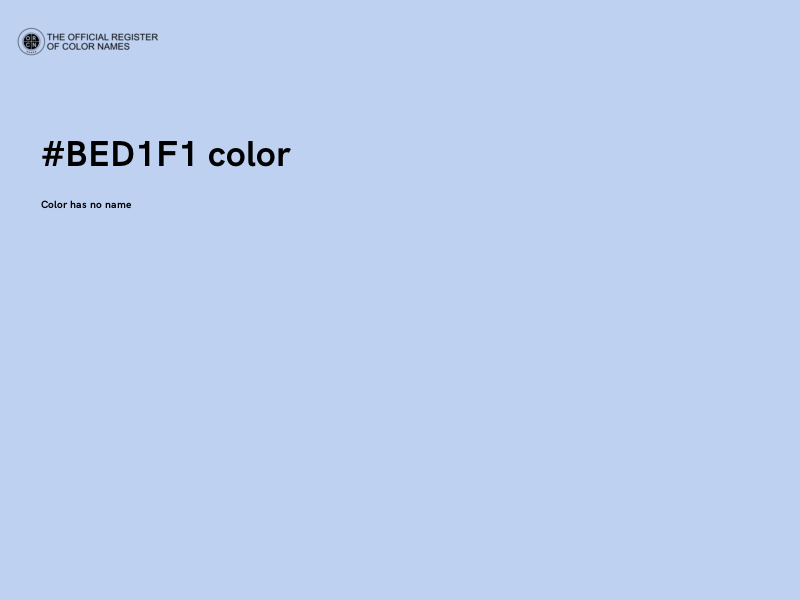 #BED1F1 color image